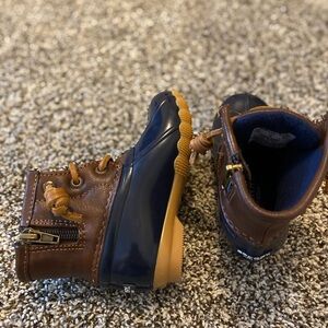 Sperry Kids Navy and Brown Boots